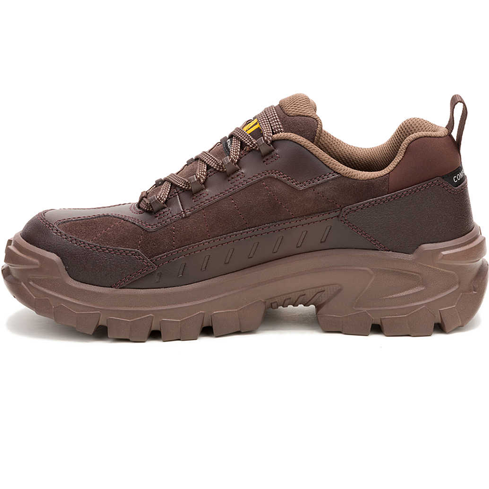 ◆Cat◆ CAT P91771 INVADER SPORT LO LEATHER CT SAFETY SHOE, COFFEE BEAN